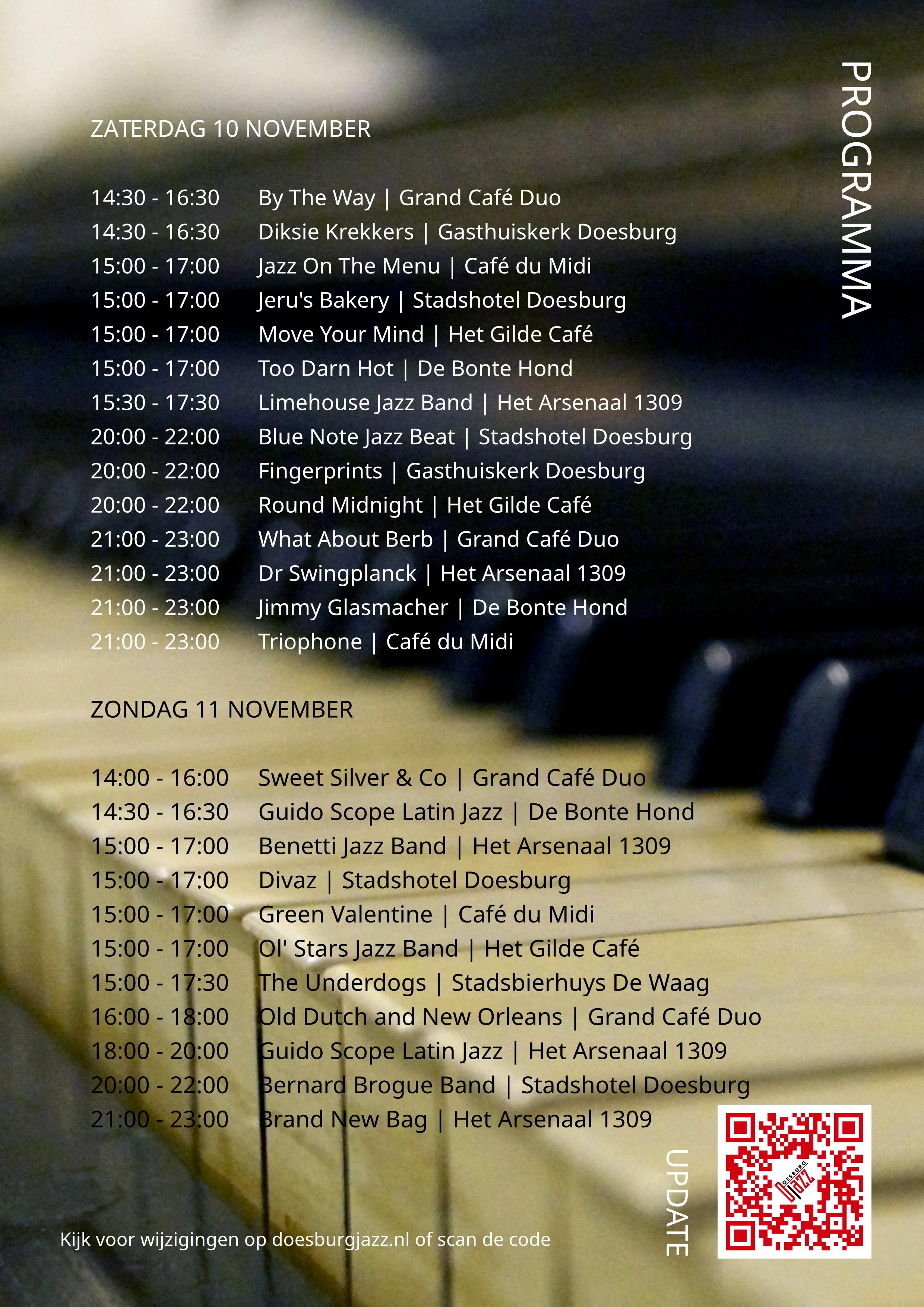 Ubbink Doesburg Jazz 2018 flyerprogramma achterzijde